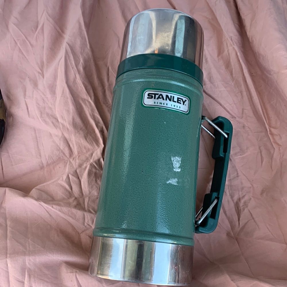 STANLEY, wide mouth, soup thermos, measuring approximately 9 1/2 inches